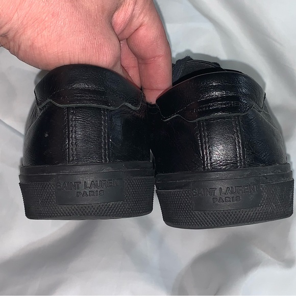 SAINT LAURENT PARIS men's size 11.5/12 SEE MEASUREMENTS leather court shoes - Picture 11 of 14